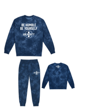 Load image into Gallery viewer, Be Humble Be Yourself Midweight Tie Dyed Crewneck Sweater Jogger Set