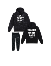 Load image into Gallery viewer, I Eat Pussy Great/ Squirt On My Face Tie Dye Hoodie Jogger Set