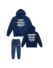 Load image into Gallery viewer, I Eat Pussy Great/ Squirt On My Face Tie Dye Hoodie Jogger Set