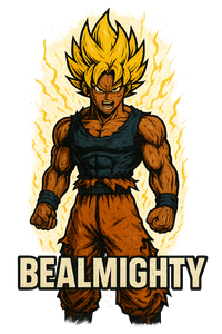 BeAlmighty Black Super Sayin Goku Heavyweight T Shirt