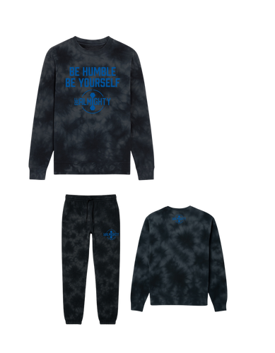 Be Humble Be Yourself Midweight Tie Dyed Crewneck Sweater Jogger Set