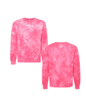Load image into Gallery viewer, BeAlmighty Small Logo Midweight Tie Dyed Crewneck Sweater