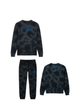 Load image into Gallery viewer, BeAlmighty Small Logo Midweight Tie Dyed Crewneck Sweater Jogger Set