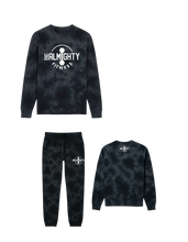 Load image into Gallery viewer, BeAlmighty Big Logo Midweight Tie Dyed Crewneck Sweater Jogger Set