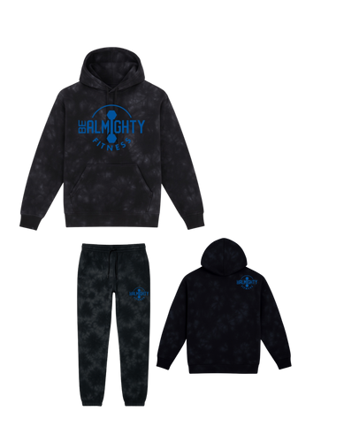 BeAlmighty Big Logo Midweight Tie Dyed Hoodie Jogger Set