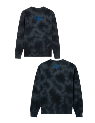 BeAlmighty Small Logo Midweight Tie Dyed Crewneck Sweater