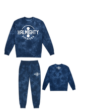 Load image into Gallery viewer, BeAlmighty Big Logo Midweight Tie Dyed Crewneck Sweater Jogger Set
