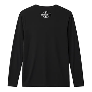 Quit Bullshittin & Get Off Yo Ass Black Long Sleeve Dri-Fit Competitor T Shirt
