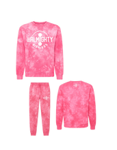 Load image into Gallery viewer, BeAlmighty Big Logo Midweight Tie Dyed Crewneck Sweater Jogger Set