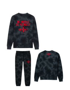 Be Humble Be Yourself Midweight Tie Dyed Crewneck Sweater Jogger Set