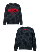 Load image into Gallery viewer, Don’t Be A Bitch All Ya Life Midweight Tie Dyed Crewneck Sweater