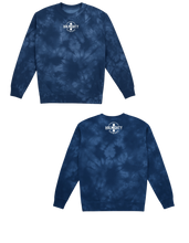 Load image into Gallery viewer, BeAlmighty Small Logo Midweight Tie Dyed Crewneck Sweater