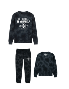 Be Humble Be Yourself Midweight Tie Dyed Crewneck Sweater Jogger Set