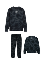 Load image into Gallery viewer, BeAlmighty Small Logo Midweight Tie Dyed Crewneck Sweater Jogger Set