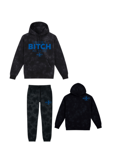 Don’t Be A Bitch All Ya Life Midweight Tie Dyed Hoodie Jogger Set