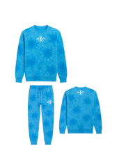 Load image into Gallery viewer, BeAlmighty Small Logo Midweight Tie Dyed Crewneck Sweater Jogger Set