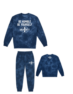 Be Humble Be Yourself Midweight Tie Dyed Crewneck Sweater Jogger Set