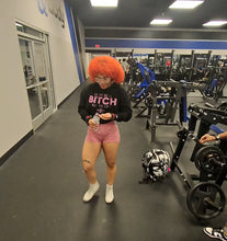 Load image into Gallery viewer, Ladies’ Don’t Be A BITCH All Ya Life Cropped Fleece Hoodie
