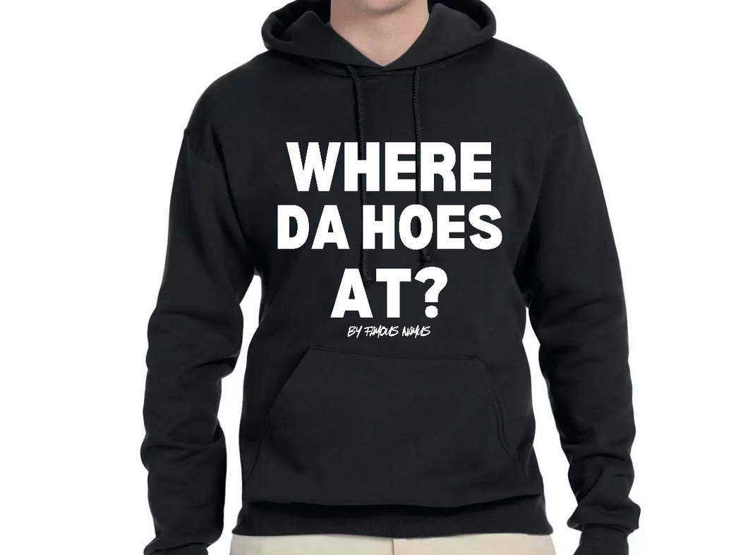 Where Da Hoes At? Hoodie By Famous Namus