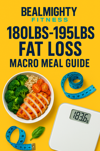 180lbs- 195lbs Fat Loss Macro Meal Guide