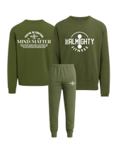 Load image into Gallery viewer, Mind Over Matter BeAlmighty  Ultimate Crewneck Jogger Set