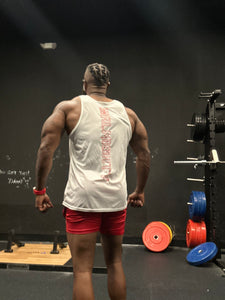 Don’t Be A Bit*h All Ya Life white w/red letters Sportswear Training Tank